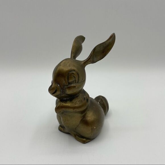 Vintage Brass Bunny  Rabbit - Picture 1 of 7